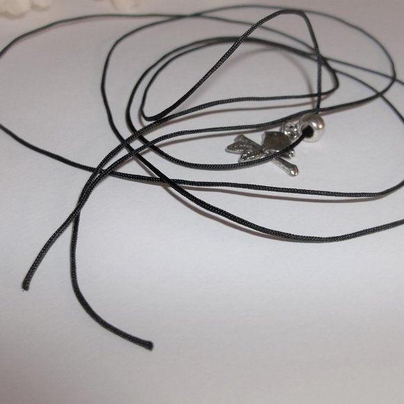 Silver Bird Necklace Simple Little Birdy Boho Minimalist Adjustable Length C118 - Picture 6 of 10